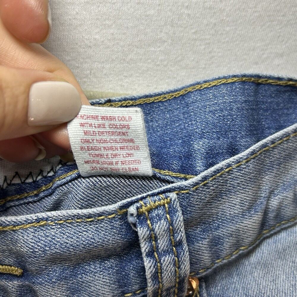 Winchester Jeans Mens Size 36/32 Blue Faded Distressed Destroyed Raw Hem - Picture 4 of 10